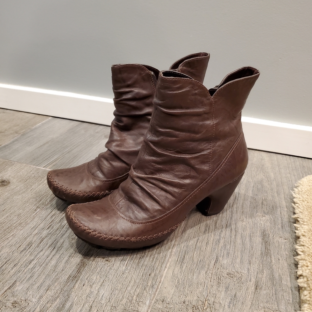 Indigo Leather Boots 9M